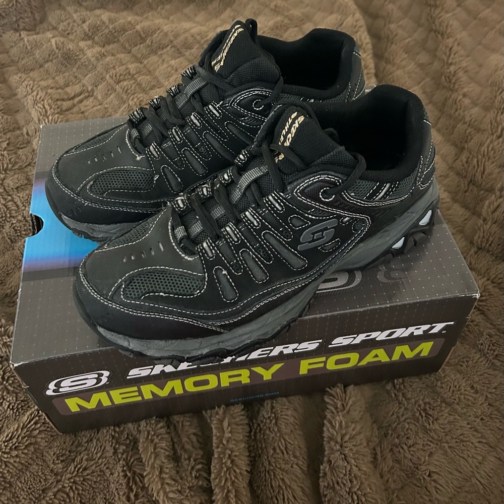 Skechers Sport Black Athletic Shoes with Memory Foam